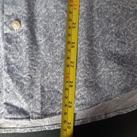 Ben Sherman SZ 15 Cotton Men's Black & White Stripe w/Print Button Up Shirt - Picture 12 of 12